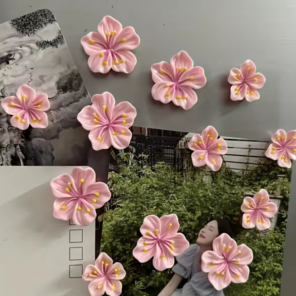 Peach Blossom Flowers Mini Magnets